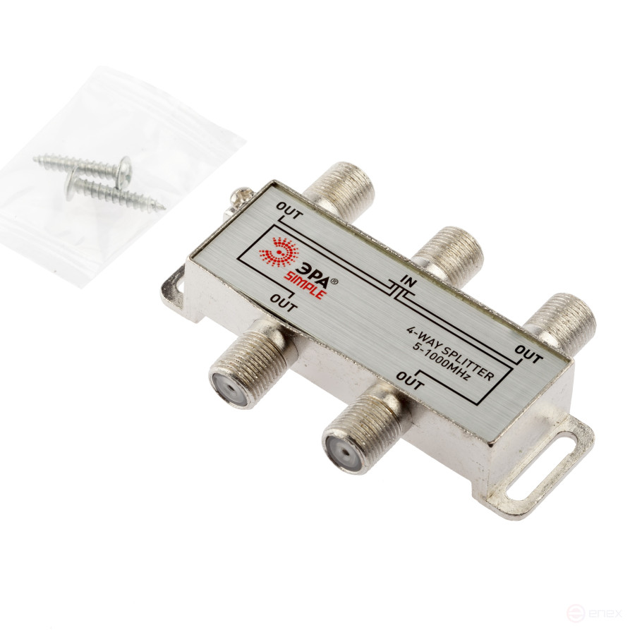 ERA SIMPLE DS-F-03 TV divider 4 branches for F connector 5-1000 MHz package 1 pc