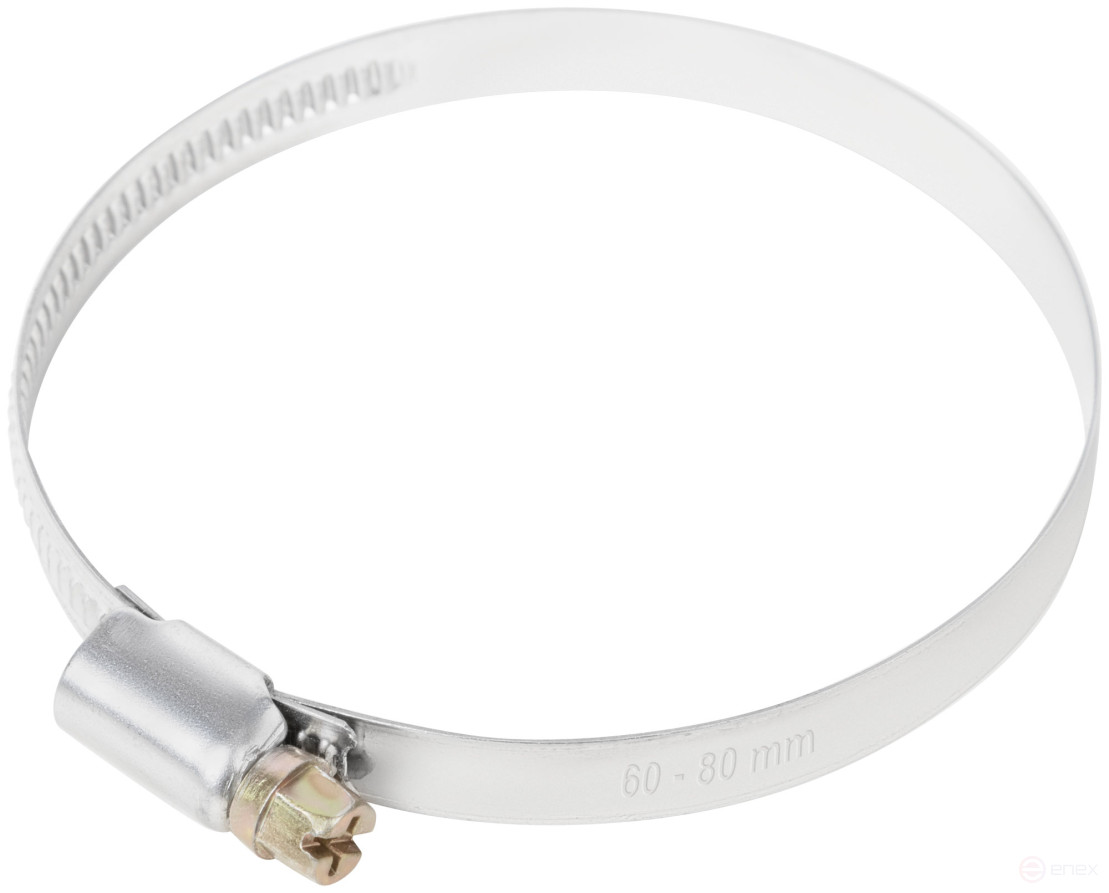 Хомут обжимной накатной, ширина 9 мм, нерж.сталь 60-80 мм