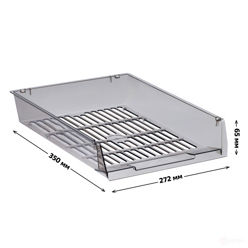 Paper tray horizontal STAMP "Grand", mesh, tinted gray
