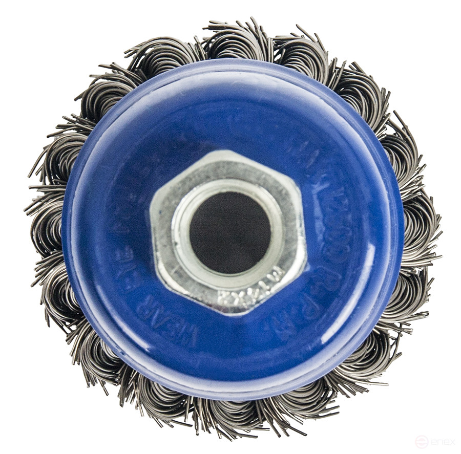 Bowl-shaped twisted PRACTICE Cord Brush 65 mm M14 (1 pc.) blister (032-454)