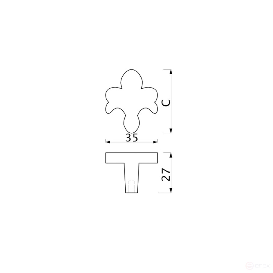 Ручка меб. кнопка мет. MILK серебро белый, AKS