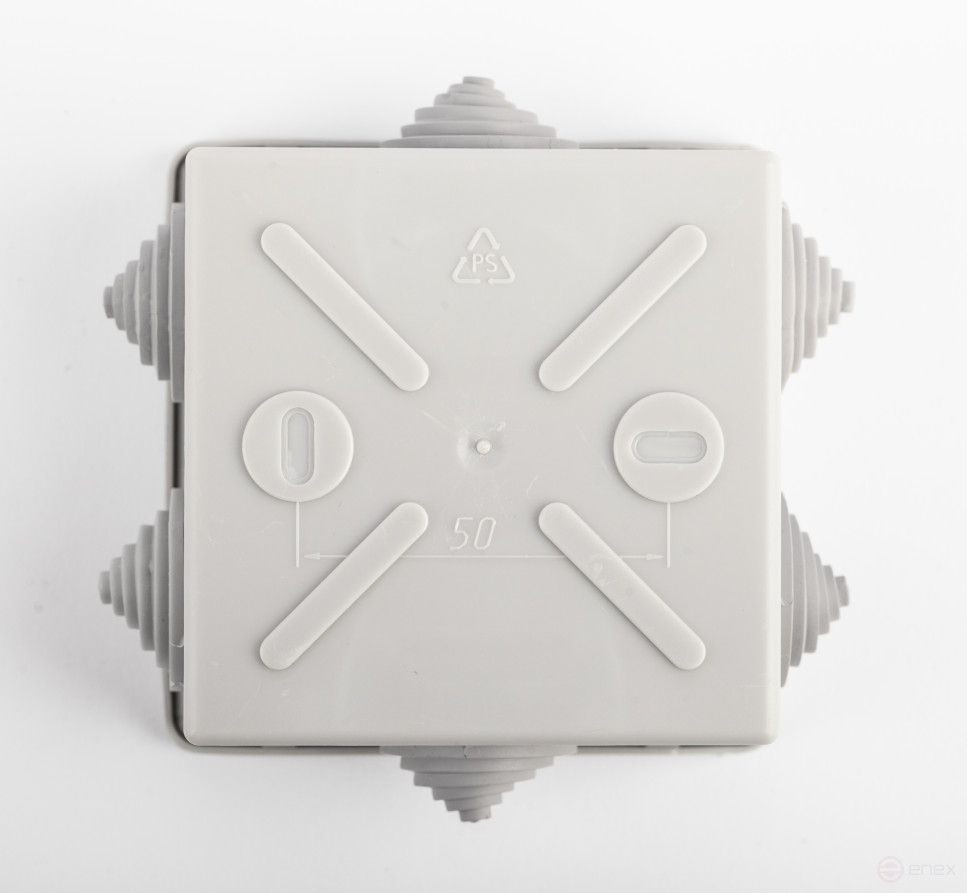 KUPR ERA Potential Equalization Box-85-85-40 gray 85x85x40mm, 6x9. 8 tire groups IP44