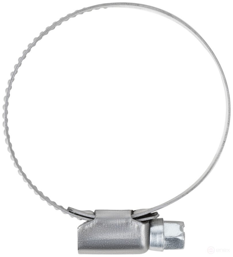 Хомут обжимной накатной, ширина 9 мм, нерж.сталь 32-50 мм