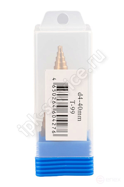 Step drill bit f4-40 mm, pitch 2 mm TIN (Suspension/Blister IPK)