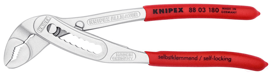 KNIPEX ALLIGATOR® клещи переставные, 42 мм (1 1/2"), под ключ 36 мм, L-180 мм, хром, 1-к ручки