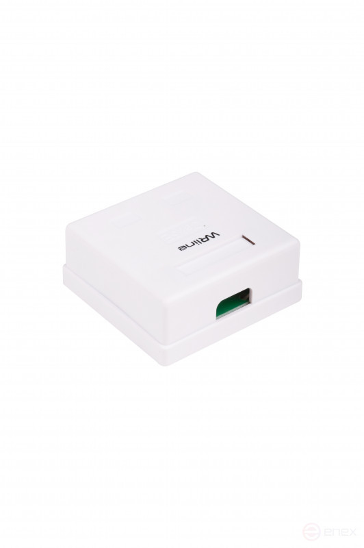 WRline WR-WS-8P8C-C5E-2 Розетка компьютерная RJ-45, категория 5e, неэкранированная, двойная, внешняя, Dual IDC, цвет белый