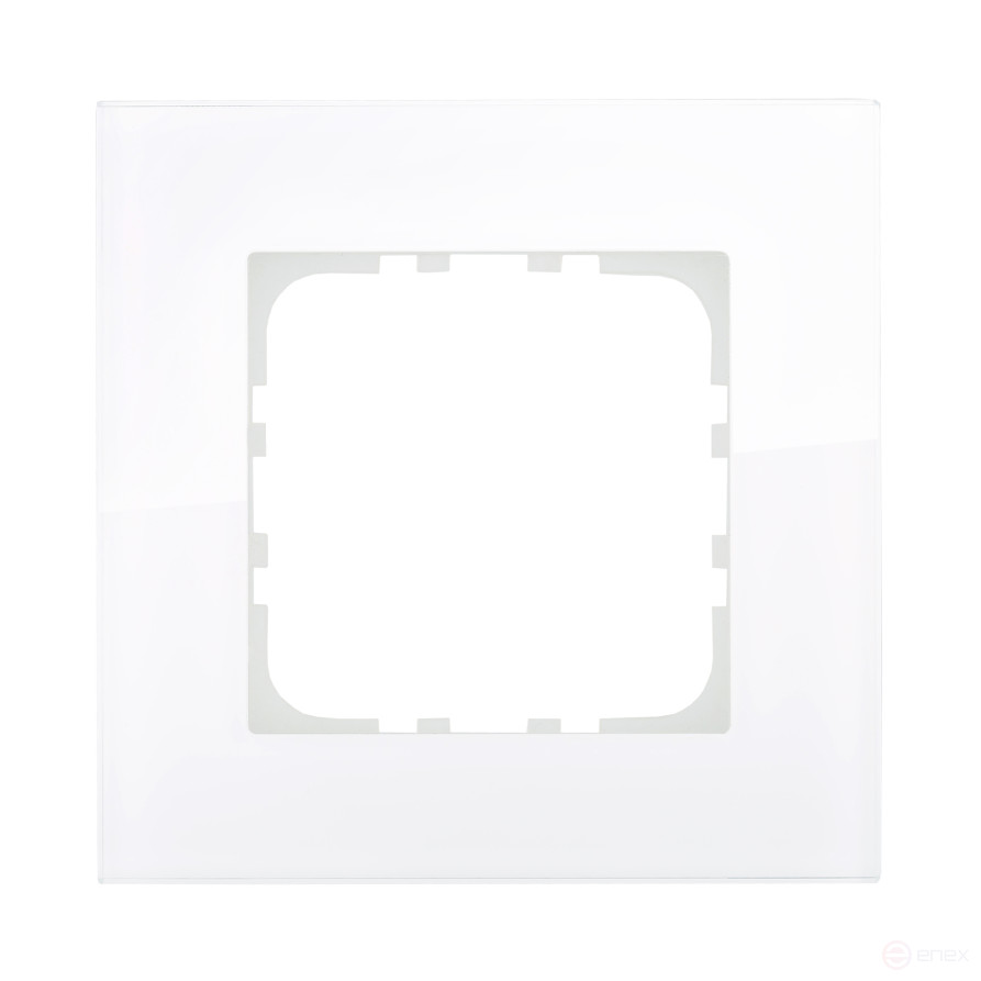 Frame 1-post, natural glass (white) LK80