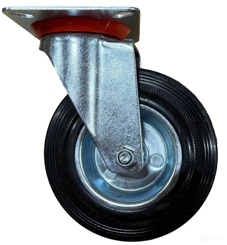 125 mm swivel wheel support with mounting panel