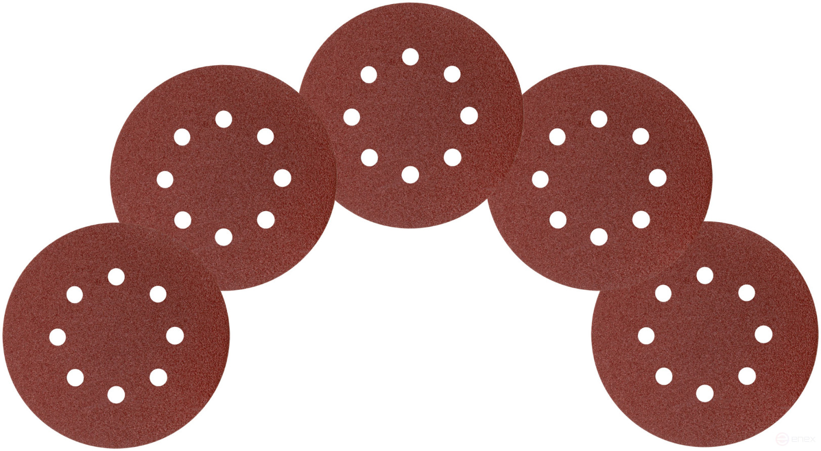 Круги шлифовальные с отверстиями (липучка), алюминий-оксидные, 125 мм, 5 шт. Р 60