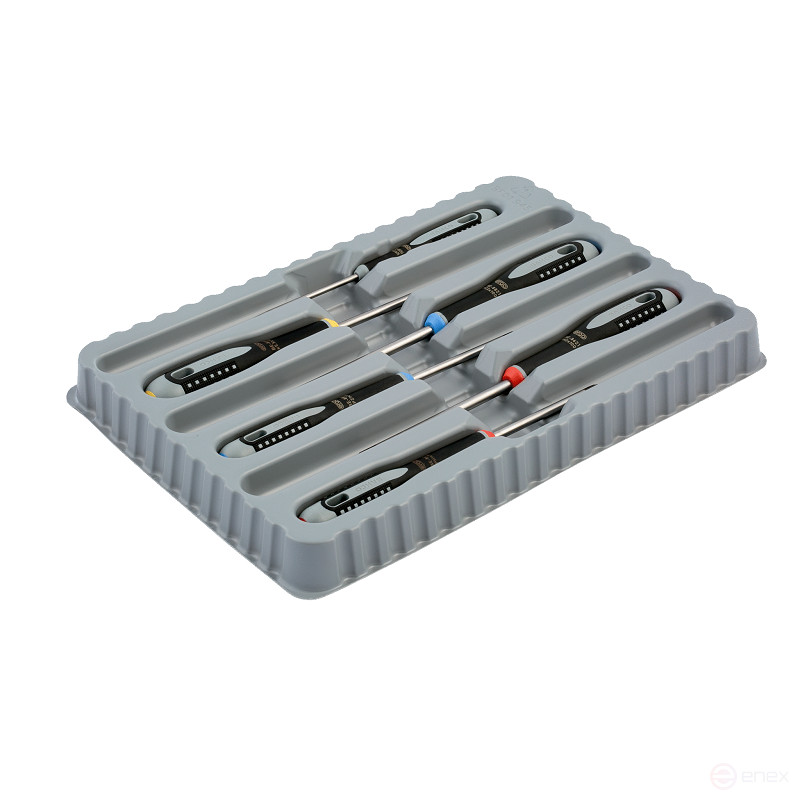 Screwdriver set Slot / Phillips/Pozidriv with handle ERGO, 6 pcs