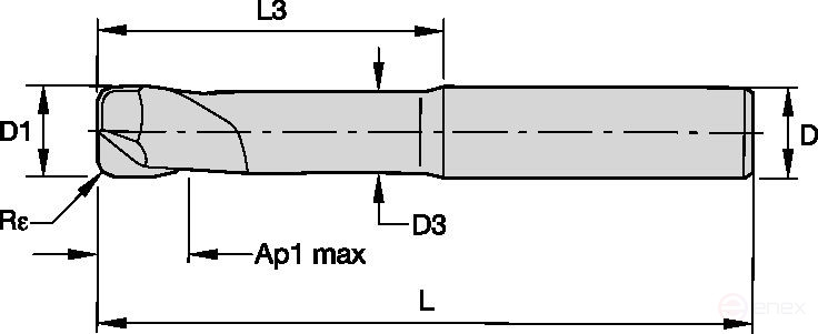 Milling cutter F3AA1200AWL45R400 K600