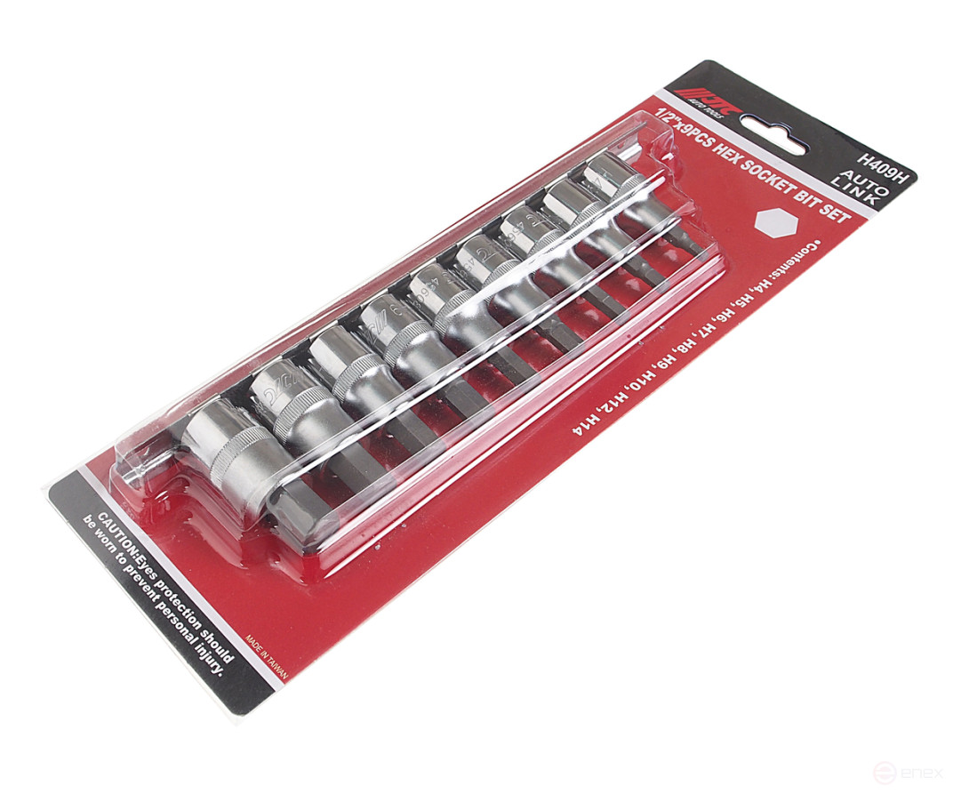 1/2" HEX H4-H14 9 pieces JTC Bit Head Set