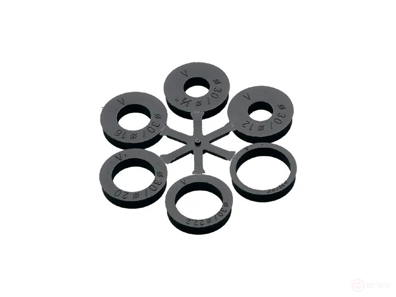 Комплект пластиковых переходников для цилиндрической щетки - монтажная гильза D80/100, посадочное отверстие 32,1 мм