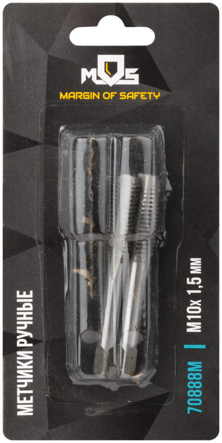 Hand taps, set of 2 pcs. M10 x 1.5 mm