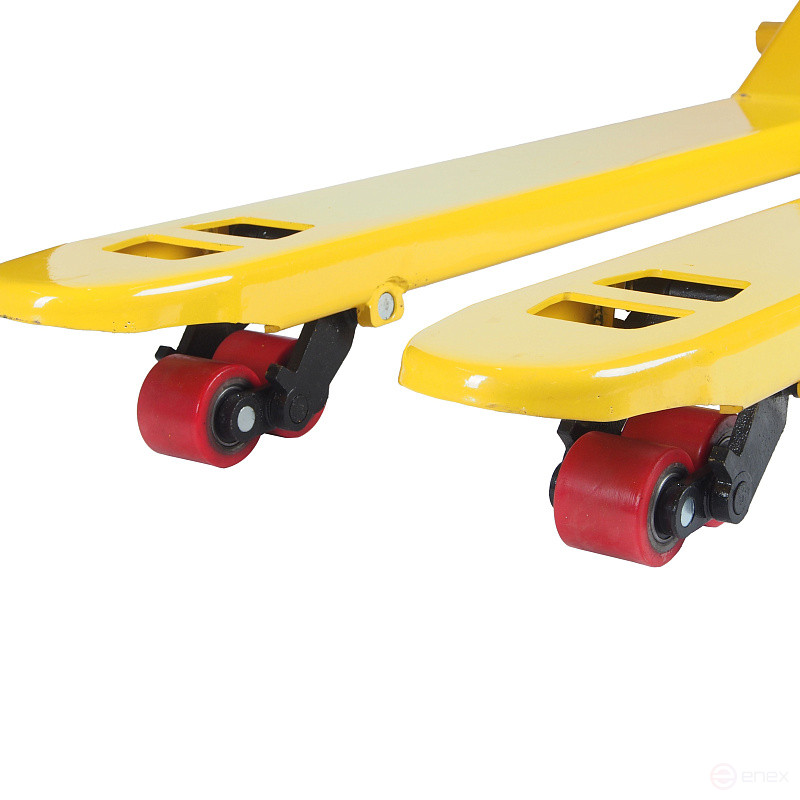 Тележка гидравлическая (рохля) ER-67005 ручная 5т (ручной спуск,длина вил 1200мм,колеса:полиуритан, min 85мм.max 200мм) ЭВРИКА /1 NEW