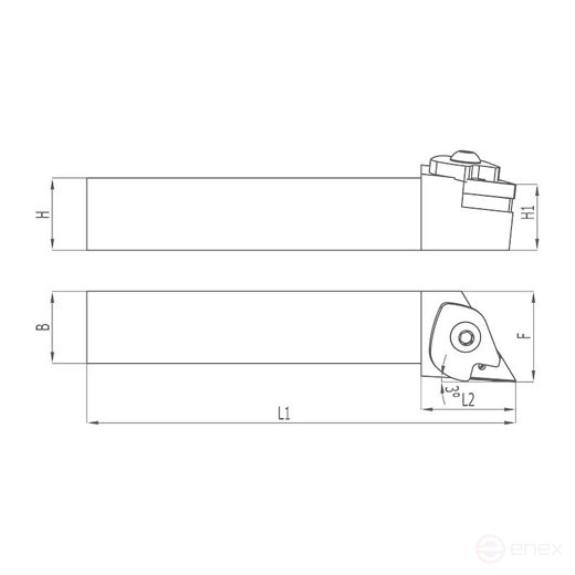 Heikenei Ckjnr Knux 1604 Державка для наружного точения, 25x25