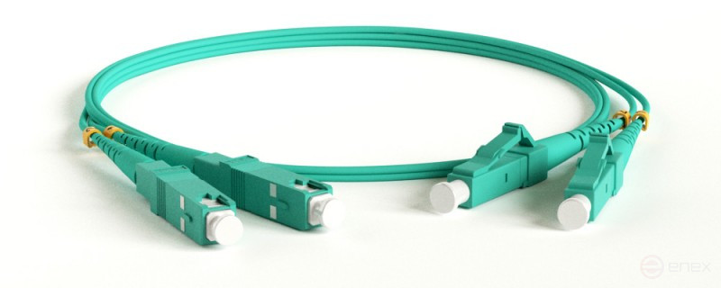 FC-D2-503-LC/PR-SC/PR-H-2M-LSZH-AQ Patch cord fiber optic(cord) MM 50/125(OM3), LC-SC, duplex, 10G, LSZH, 2 m