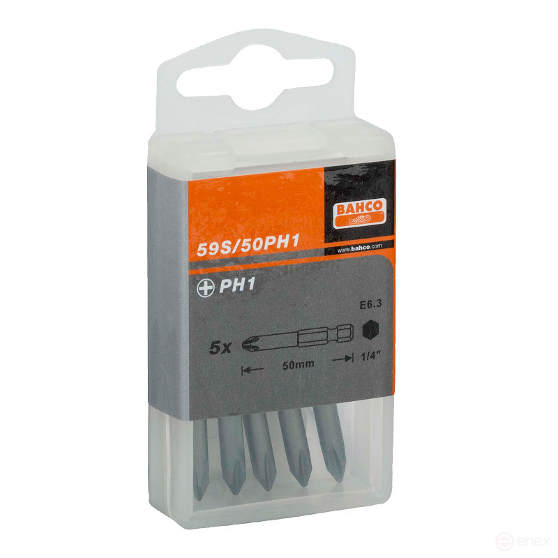 1/4 Бита под винты Phillips PH3, L=50 мм (в упаковке 5шт)