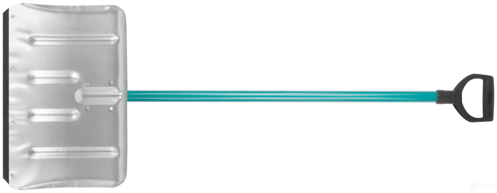 Shovel for snow removal, galvanized steel sidewalk, aluminum handle 500x330x1320 mm