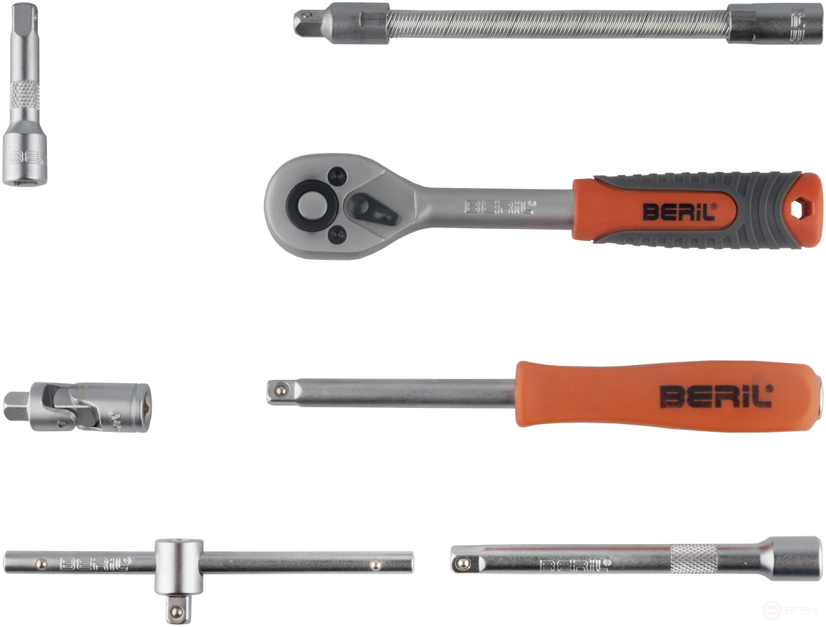 Set of socket heads 52pr. 1/4 DR BERIL