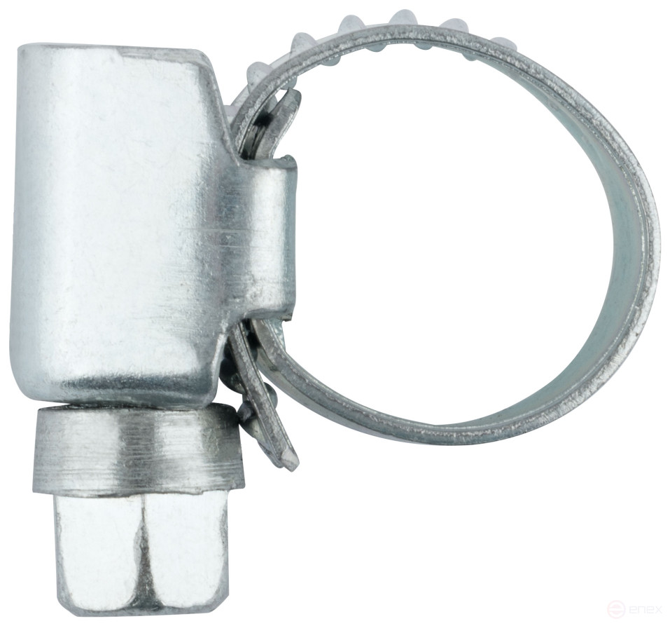 Хомут обжимной накатной (оцинкованная сталь) 8-12 мм
