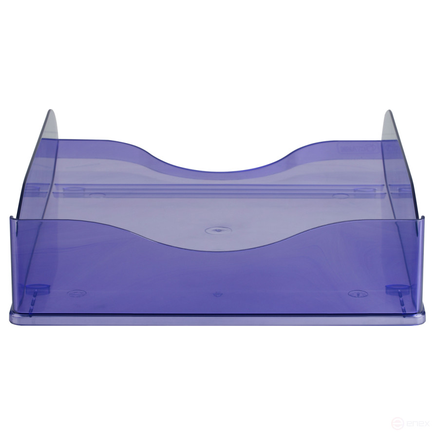 Лоток для бумаг горизонтальный СТАММ "Тропик", тонированный фиолетовый