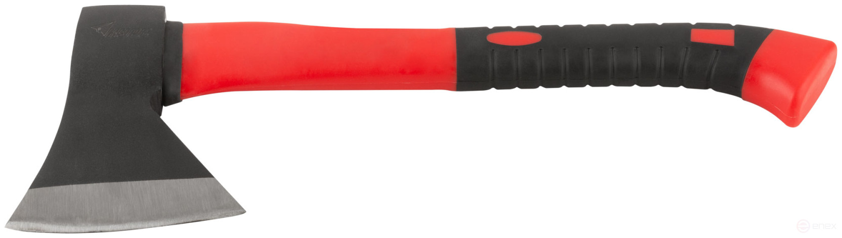 The axe is forged steel, reinforced fiberglass handle 600 gr.