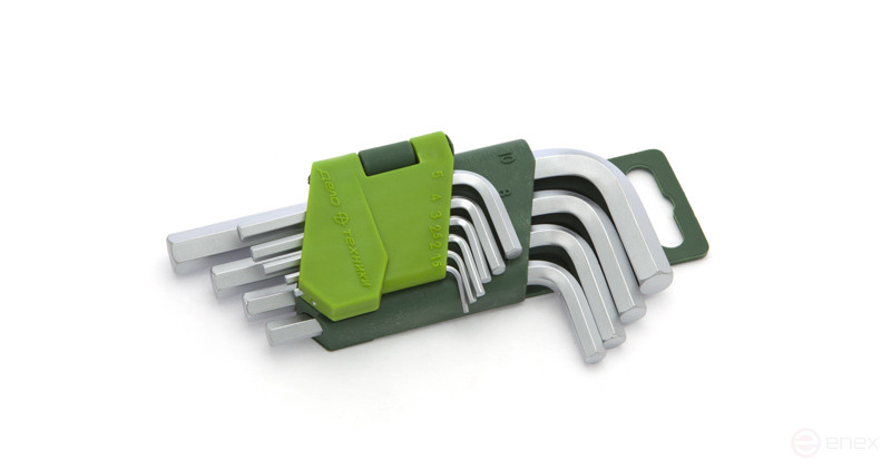 Набор ключей шестигранных коротких (1.5,2,2.5,3,4,5,6,7,8,10 мм) 10 шт.