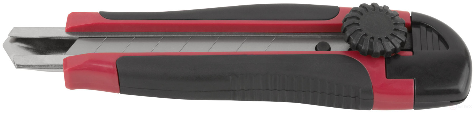 Technical knife "Strong" 18 mm reinforced, rubberized, rotatable.the clamp