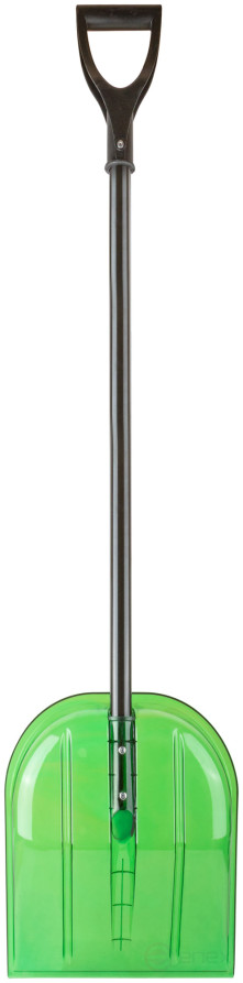 Snow shovel, polycarbonate, aluminum handle, small 340x385x1350 mm