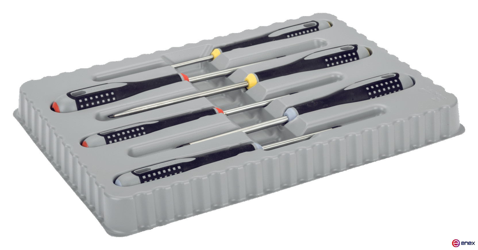 ERGO slotted screwdriver set/Phillips/Pozidriv, 6 pcs