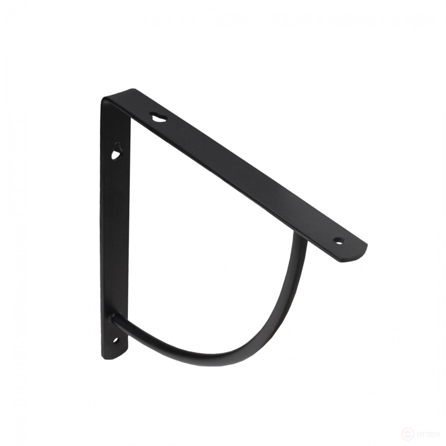 Полкодержатель мет. ORBIT 200*200*20*3, черный AKS