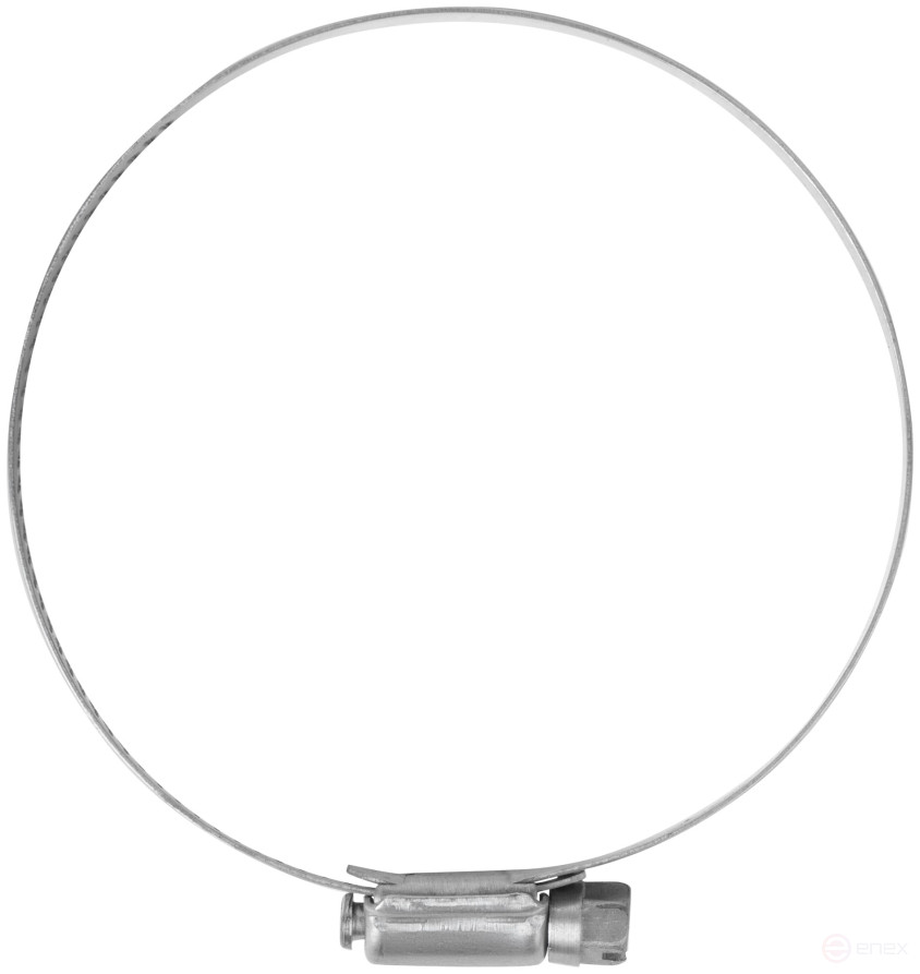 Хомут обжимной просечной, ширина 12,7 мм, нерж.сталь 65-89 мм