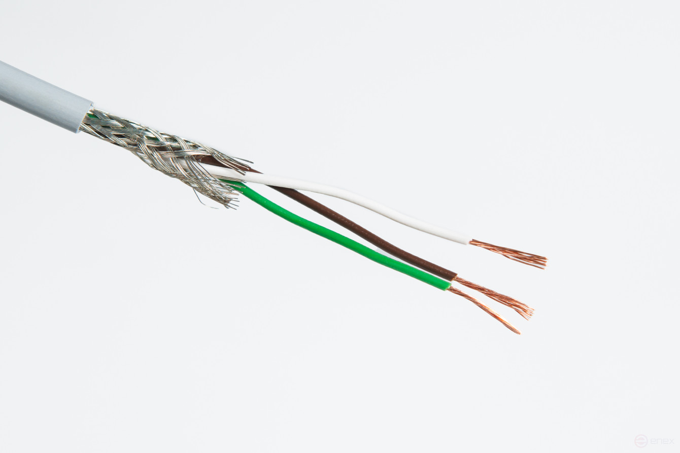 Кабель гибкий передачи данных, экранированный, маслостойкий LIYCY 3X0,34