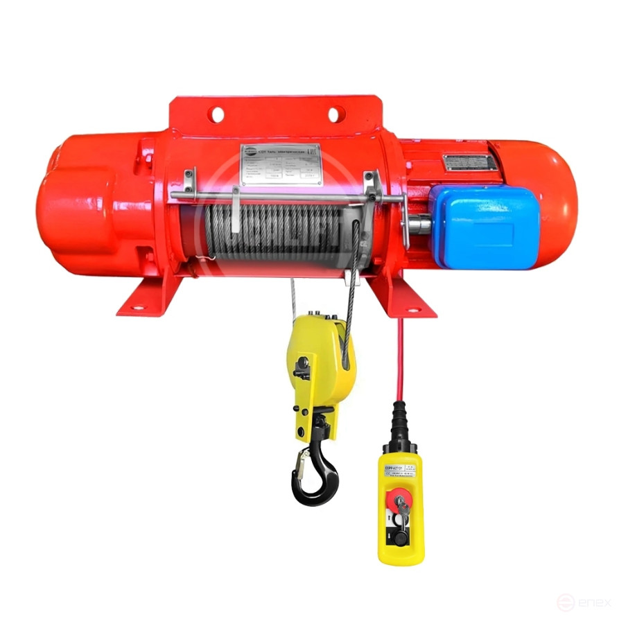 Stationary electric rope hoist on paws OCALIFT CD1 3.2t height 9m, electric 380v
