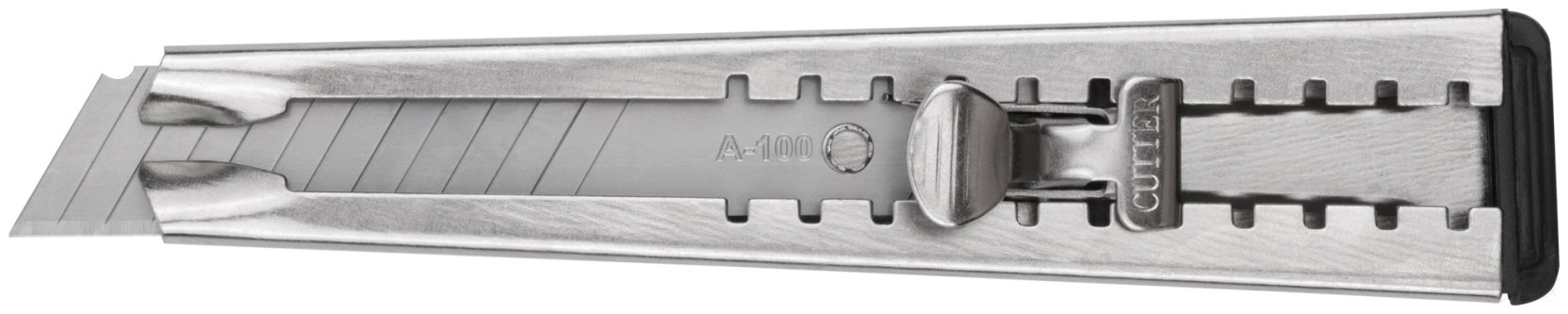 Нож технический "Техно" 18 мм, метал.корпус, метал.фиксатор