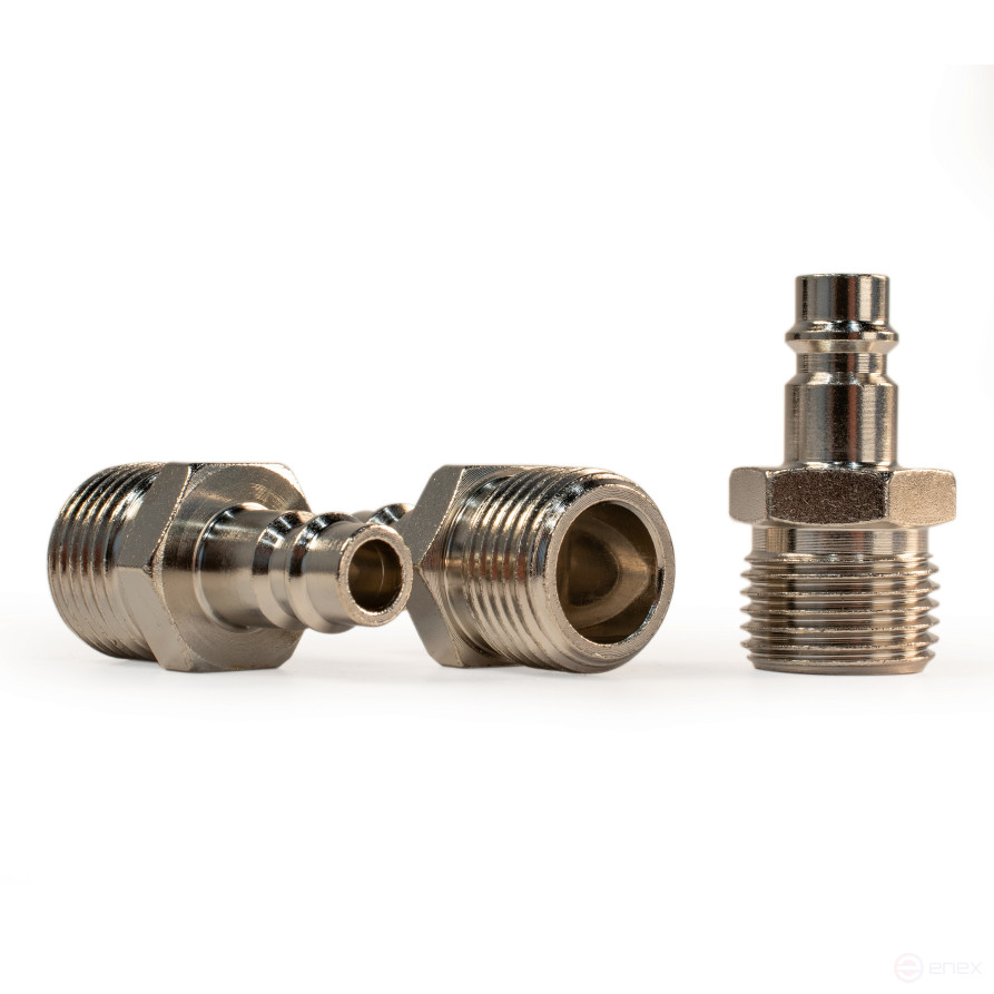 Daddy fitting with 1/2M male thread, nickel-plated steel, 50 pcs