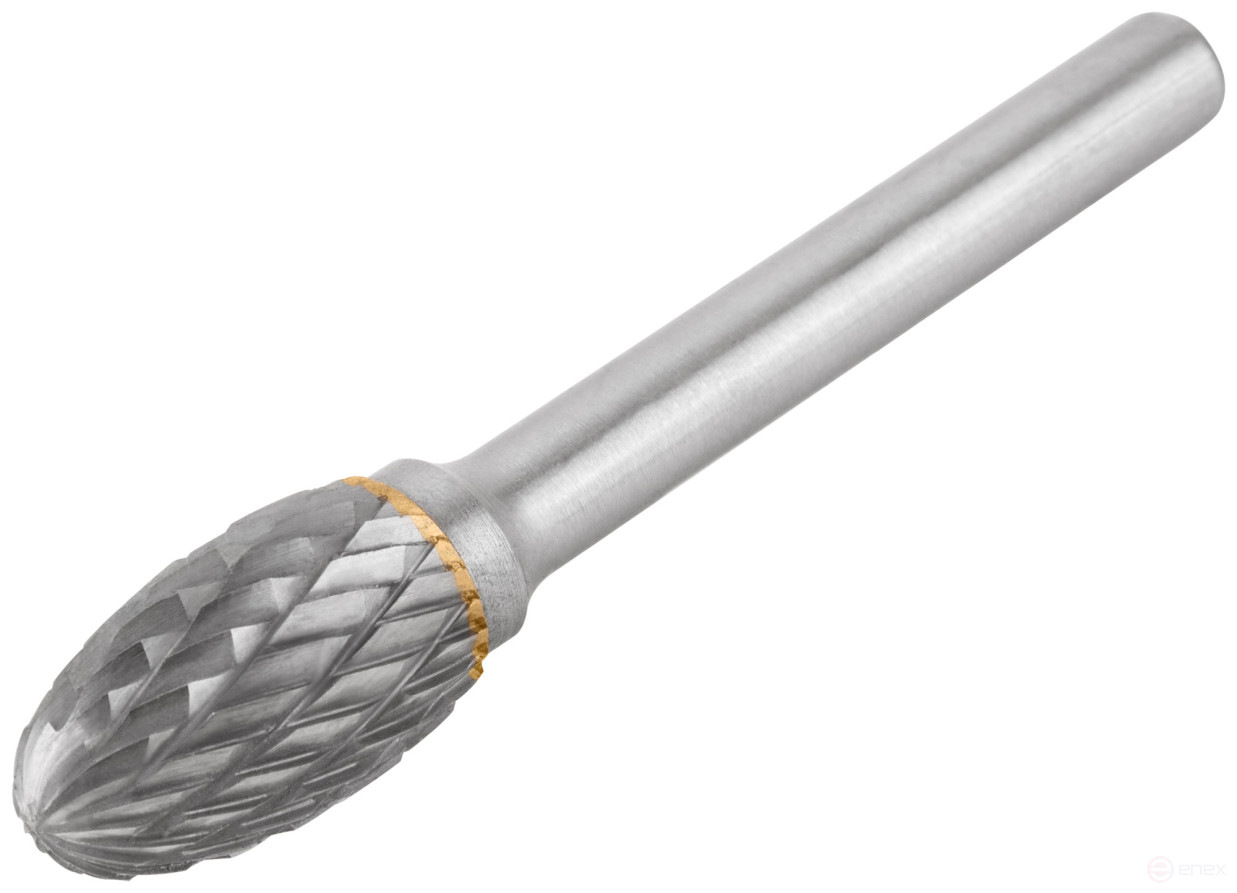 Шарошка карбидная, штифт 6 мм, тип "E", овальная 12х20х65 мм