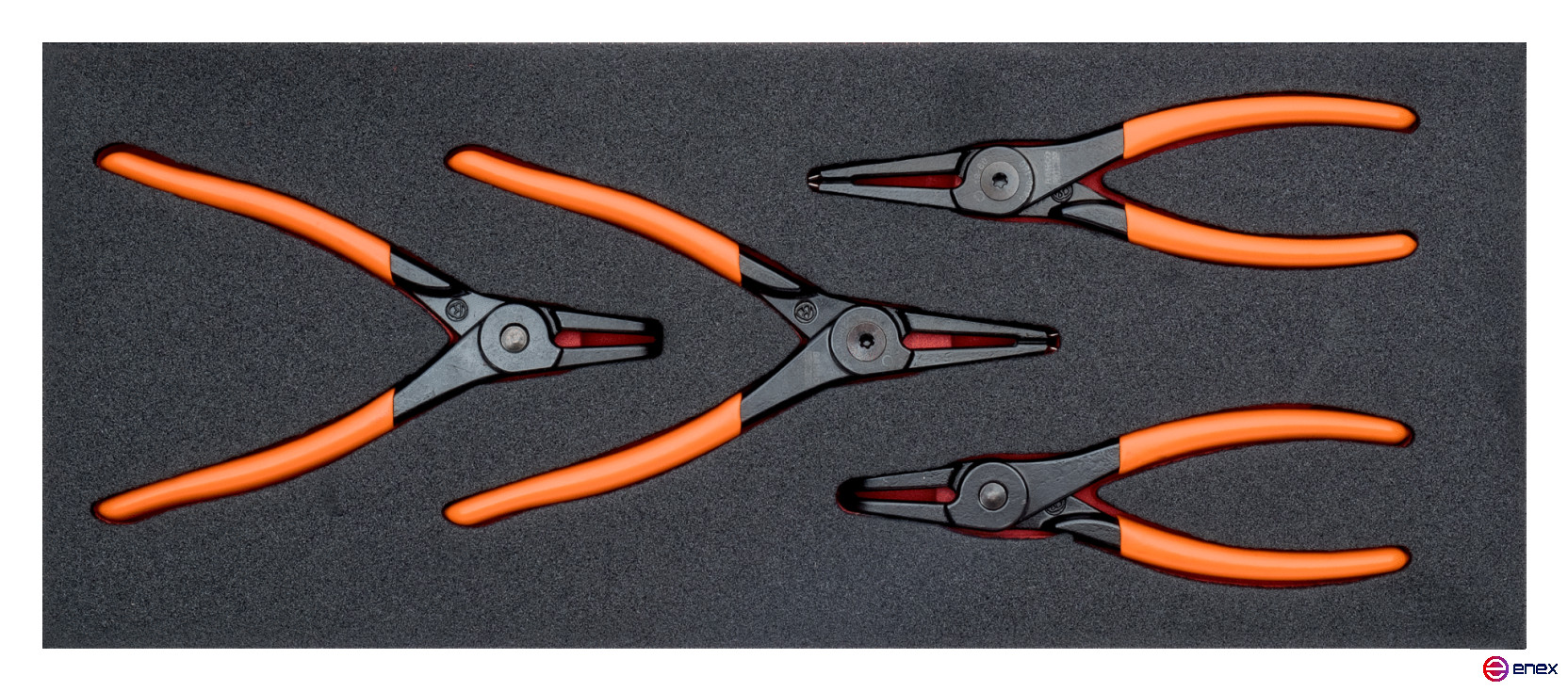 Fit&Go Set of lock ring pullers in a bed, 4 items