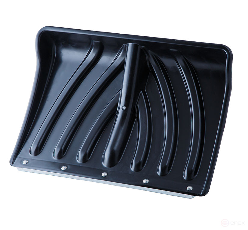 Plastic shovel "small sturdy" with a galvanized bar with stiffeners, tool bar d=32mm, used