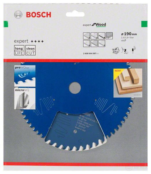 Expert for Wood saw blade 190 x 2.4 mm, 48