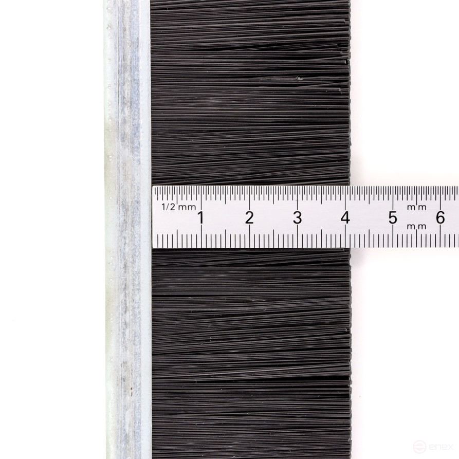 Strip brush under the gate 2500*50*8 , pile height 42 mm PPL black 0.50 (EB-1167)