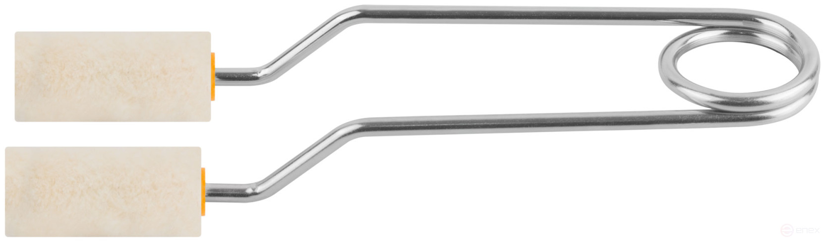 Special roller for grilles, fittings, fences, core 15 mm, 100% velour, pile 5 mm, double handle 22 cm, 50 mm (2 pcs.)