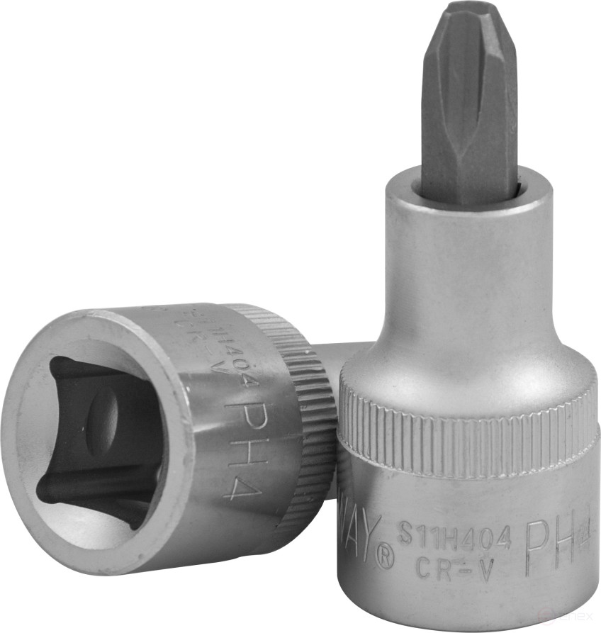 S11H404 Насадка торцевая 1/2"DR с вставкой-битой крестовой, РН4, 55 мм