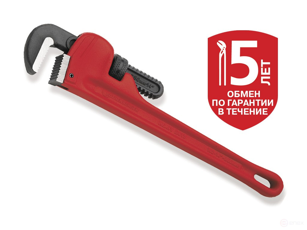 Прямой трубный ключ HEAVY DUTY D 2,1/2", L 18" (Хэви Дьюти)