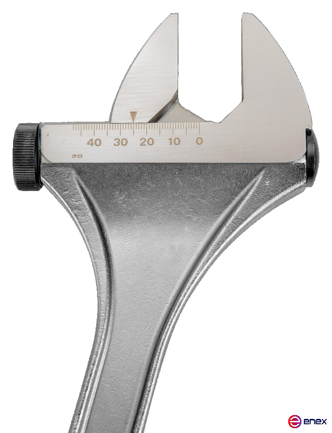 Разводной ключ с боковой гайкой и хромированной отделкой для тяжелых условий эксплуатации, длина 155/захват 21 мм