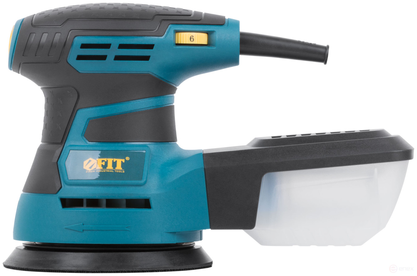 Eccentric grinder 350 W; 3000-13000 rpm; 125 mm; 1.5 kg; Velcro; plastic. container; box