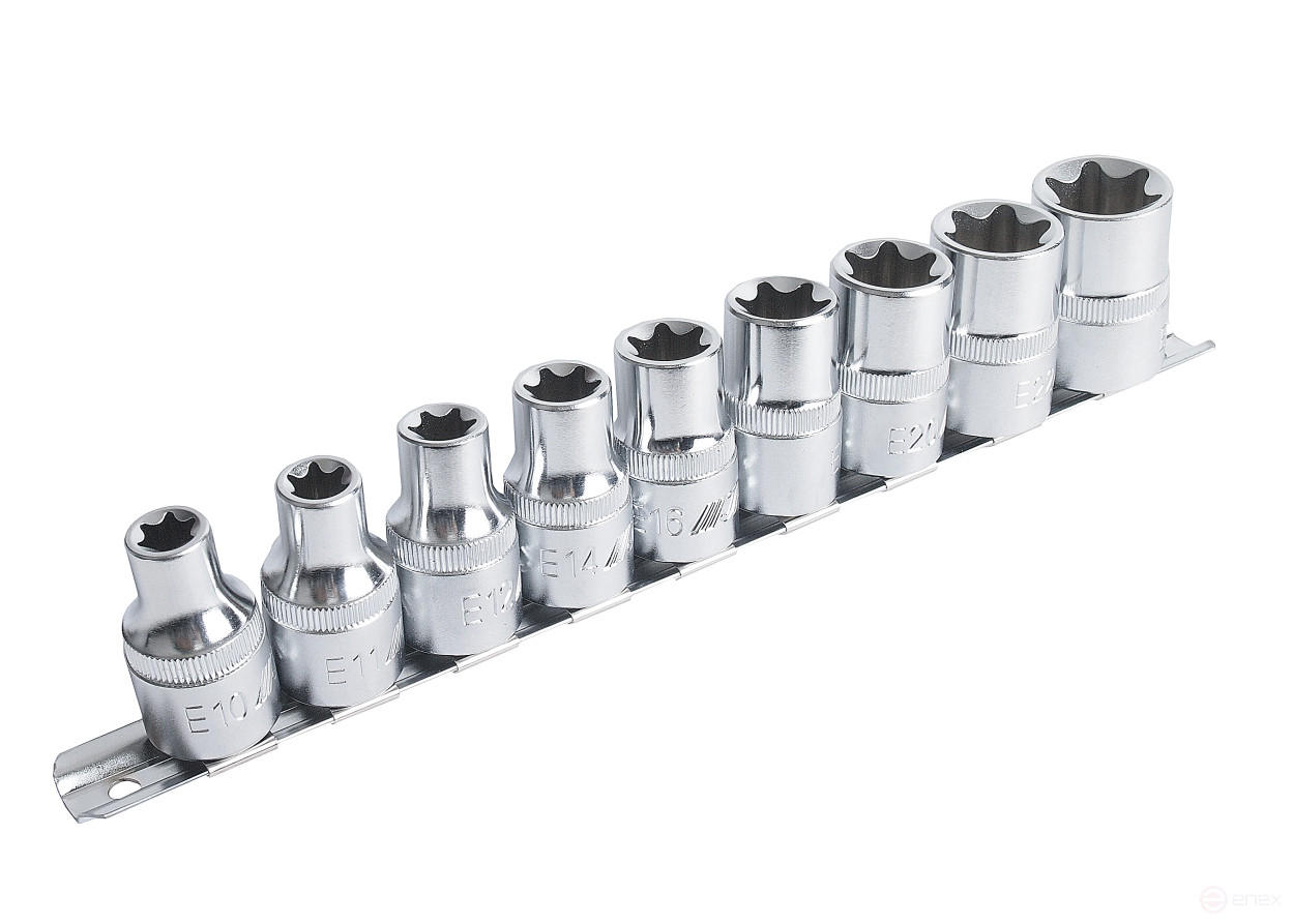 TORX 1/2" E10-E24 9-piece JTC Socket Head Set /1/6/24