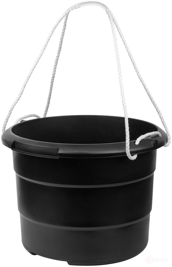 Plastic construction bucket for carrying mortar, reinforced walls, rope handles 40 l