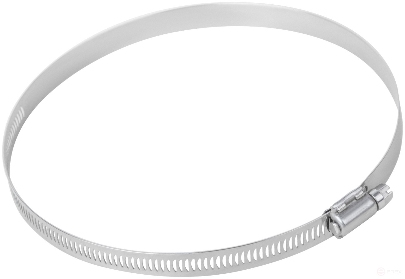 Crimp clamp, 12.7 mm wide, stainless steel.steel 120-165 mm